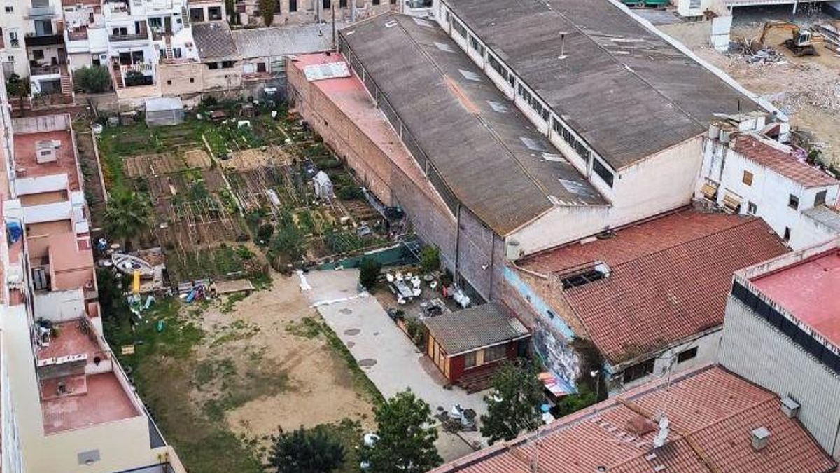 Vista aérea de Can Fugarolas en Mataró.