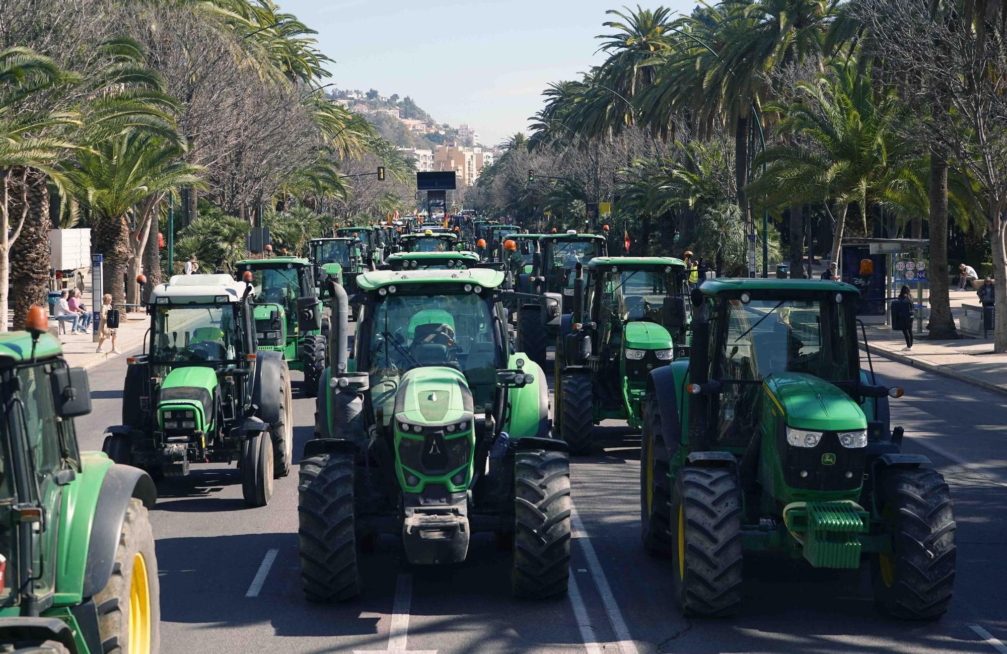 Málaga volvió a llenarse de tractores este miércoles