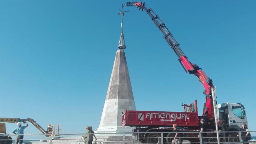 La operación para bajar el pájaro fue complicada.