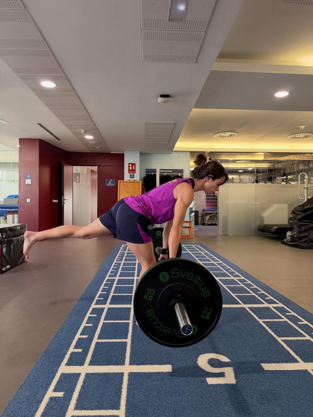 Aitana Bonmatí entrenando en la Ciudad Deportiva