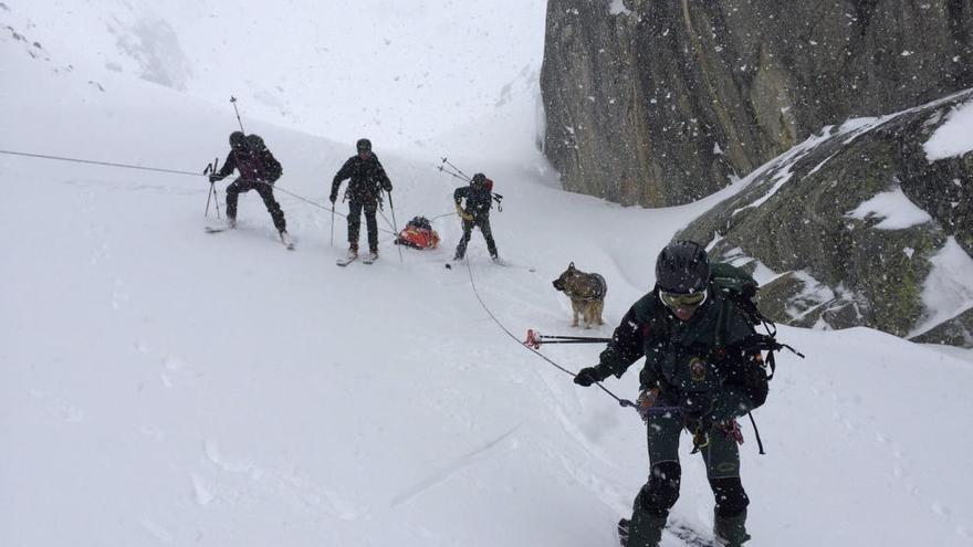 Rscate del montañero valenciano en Benasque.