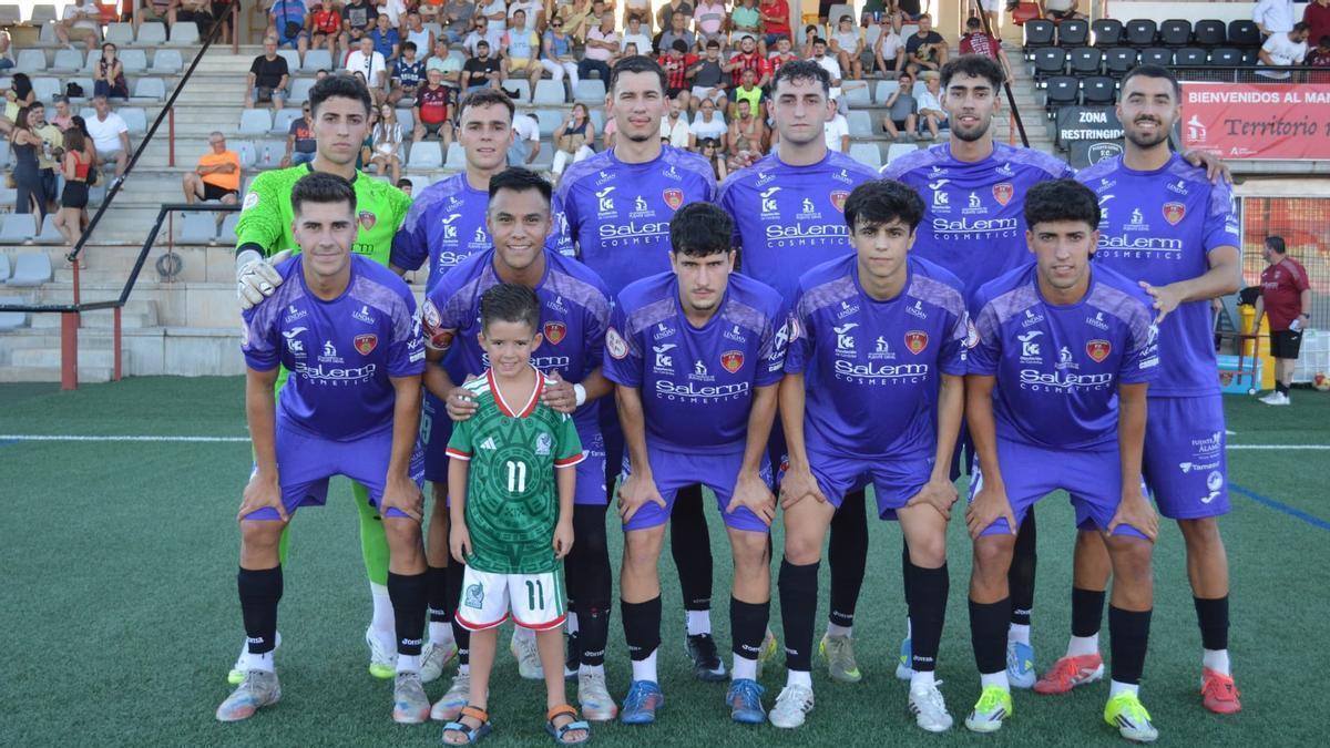 Formación del Salerm en uno de los partidos de pretemporada.
