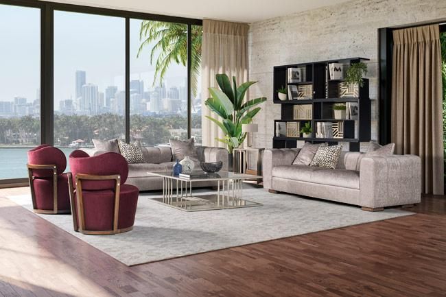 Salón con muebles de la colección 'Rumba' de Adriana Hoyos