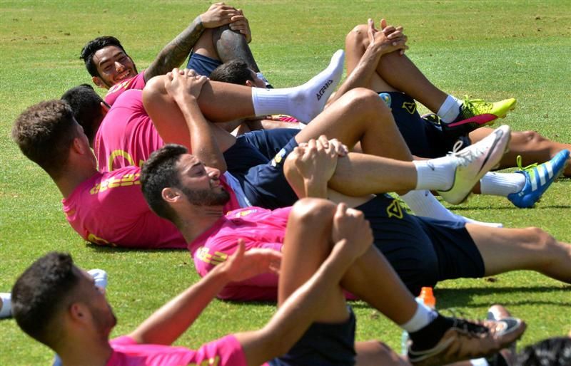 Fase final del entrenamiento de la UD Las Palmas