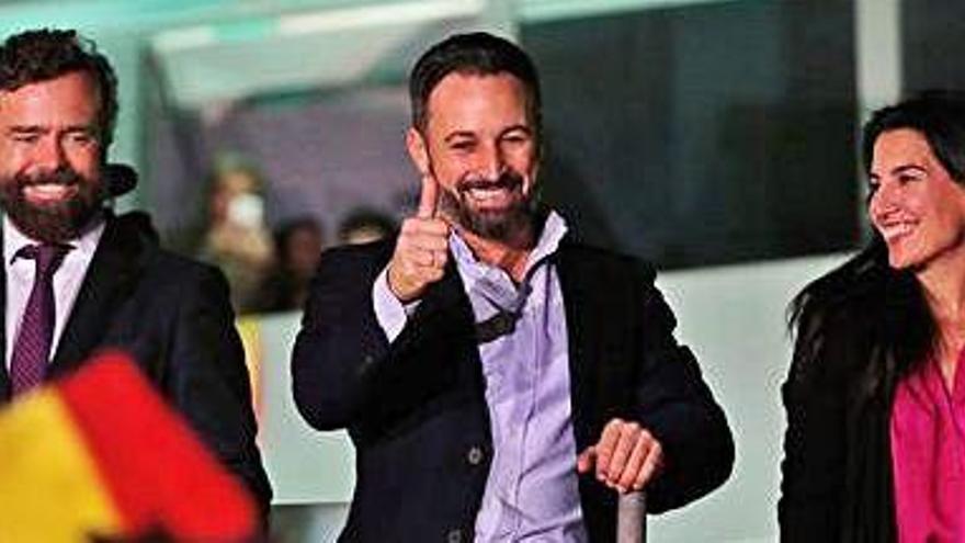 Santiago Abascal, eufòric, s&#039;adreça als seus seguidors