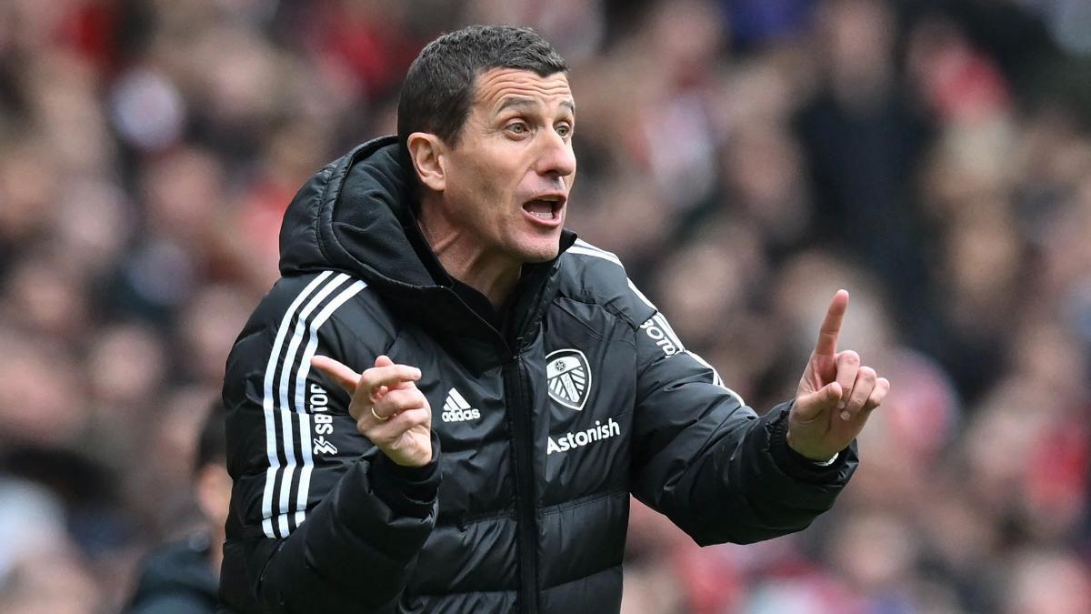 Javi Gracia, durante un partido de Premier League con el Leeds United