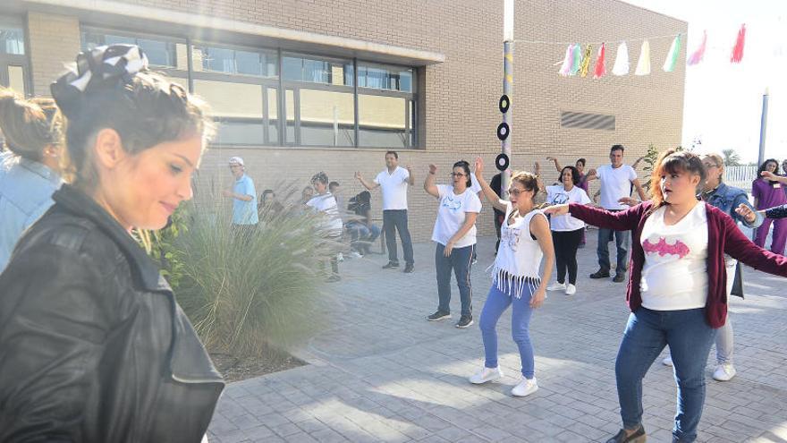 Un instante del flashmob que han realizado esta mañana en ASFEME