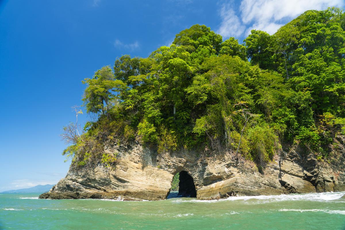 Selva y costa en Costa Rica.
