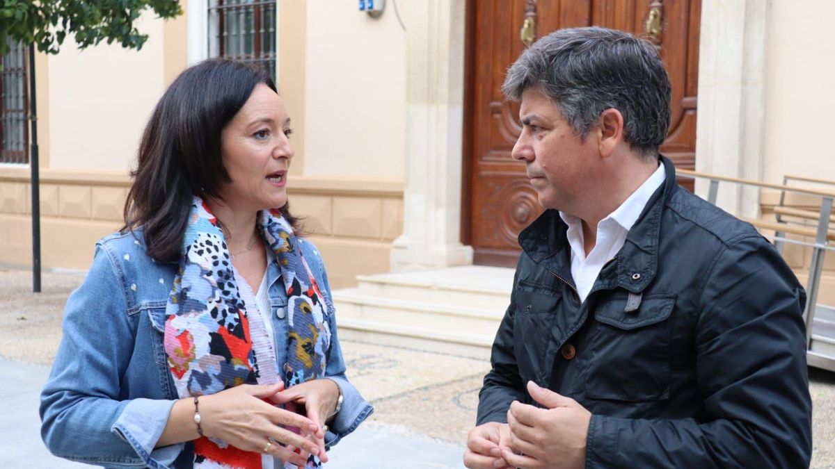 Rafi Crespín y Rafael Llamas, este lunes, en Montilla.