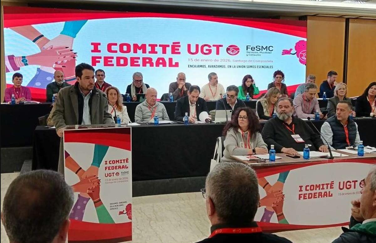 El secretario xeral de UGT Galicia, Cristóbal Medeiros
