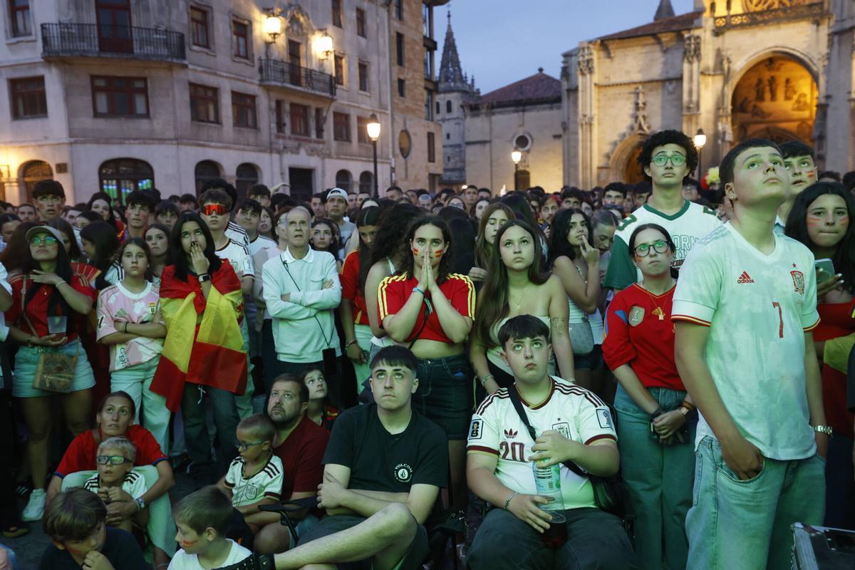 Así se vivió el partido de España contra Francia en Oviedo