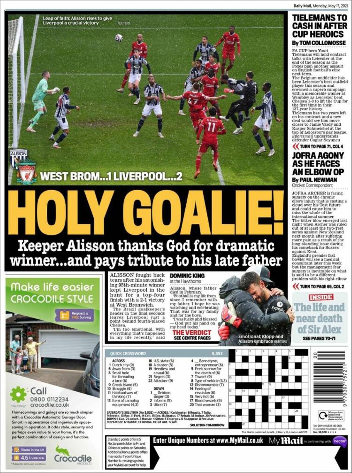 Portada Daily Mail Portada Daily Mail