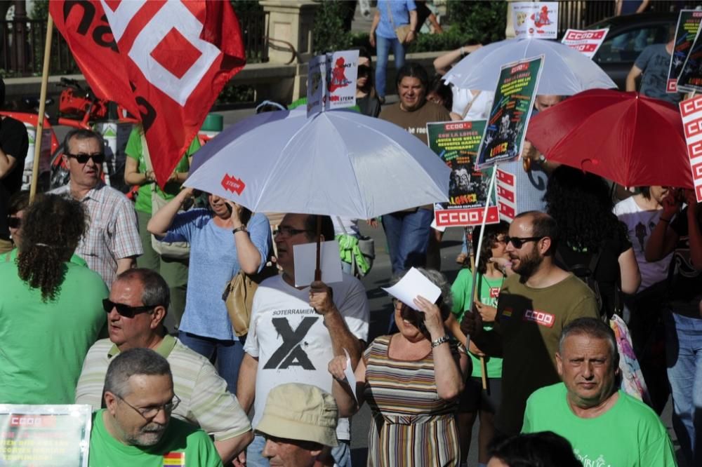 La protesta de educación en Murcia, en imágenes