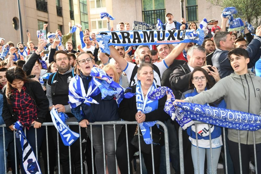 Así fue el recibimiento al Dépor en Riazor