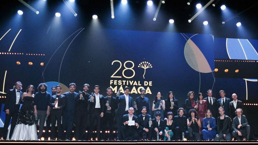 Foto de familia de los premiados en la edición de este año del Festival de Málaga.
