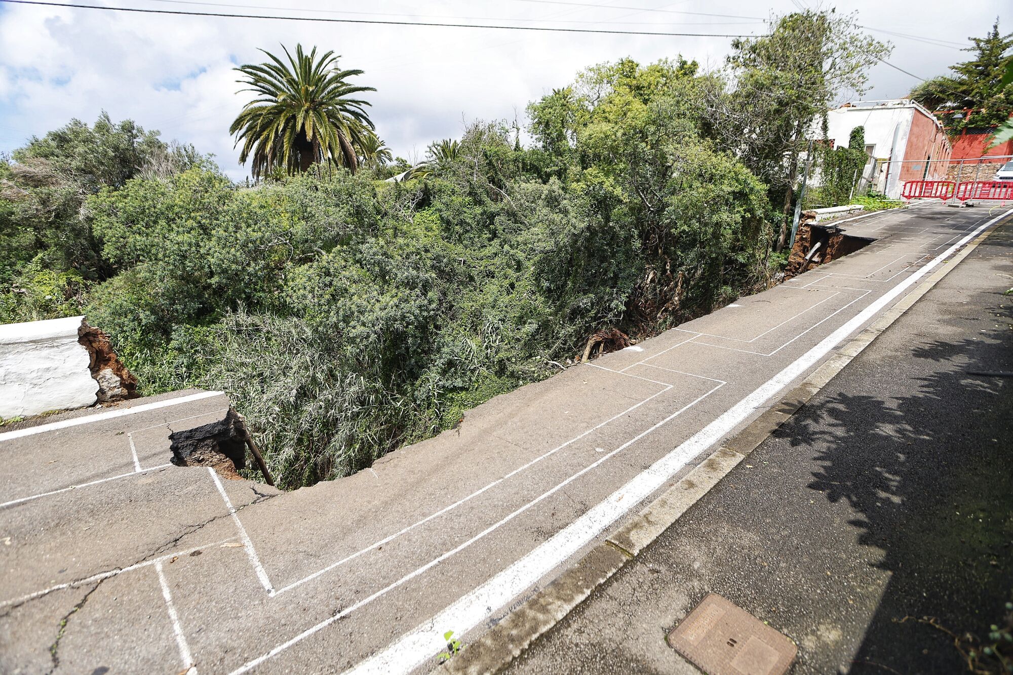 Derrumbe de un puente en Tacoronte