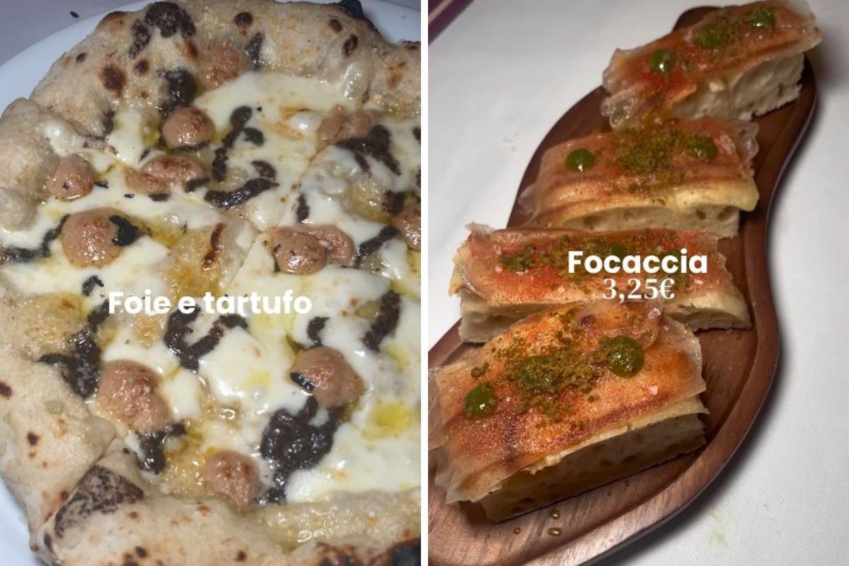 Pizzas y focaccia del restaurante Lenzo de Murcia.
