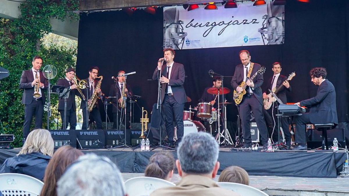 Actuación del grupo madrileño No Reply en el Burgojazz en 2022.
