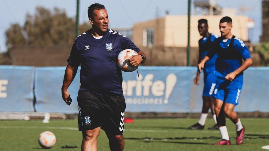 Leandro Cabrera, en un entrenamiento en la Ciudad Deportiva Javier Pérez.