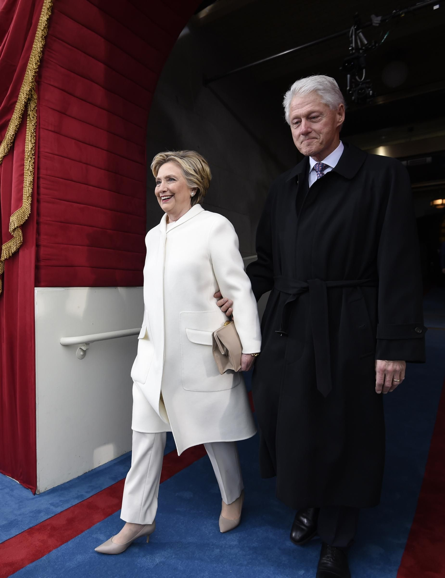Hillary Clinton de Ralph Lauren en la toma de posesión de Donald Trump