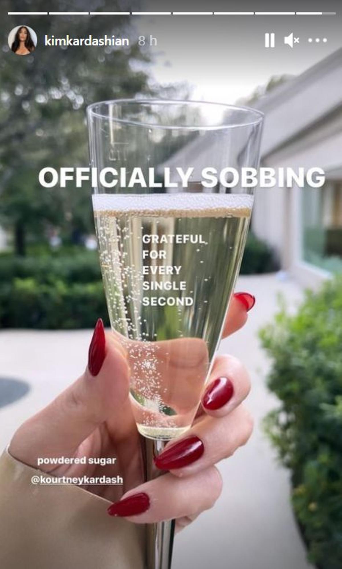 Brindis de Kim Kardashian en Instagram por el final de rodaje de 'Keeping Up With The Kardashians'