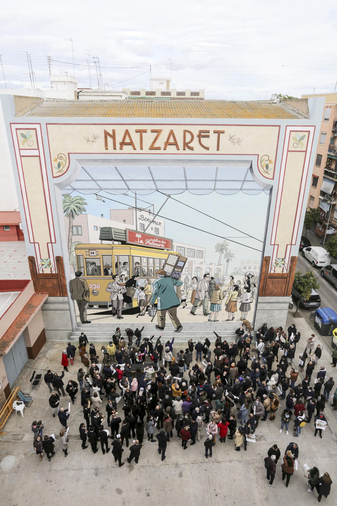 Así es el mural costumbrista de Paco Roca y Martín Forés en Natzaret