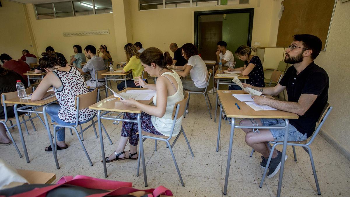 Opositores en la última convocatoria de plazas de profesorado en la provincia.