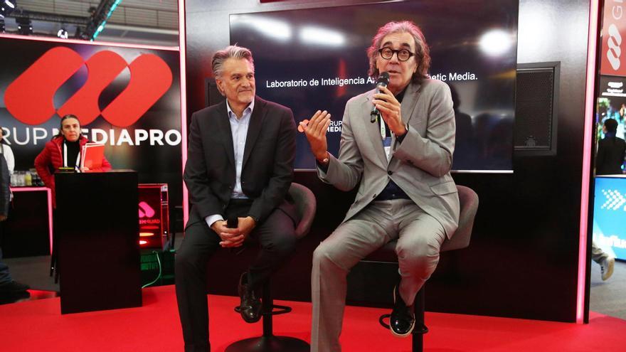 El presidente de Microsoft España, Alberto Granados, y el consejero delegado de Mediapro, Tatxo Benet