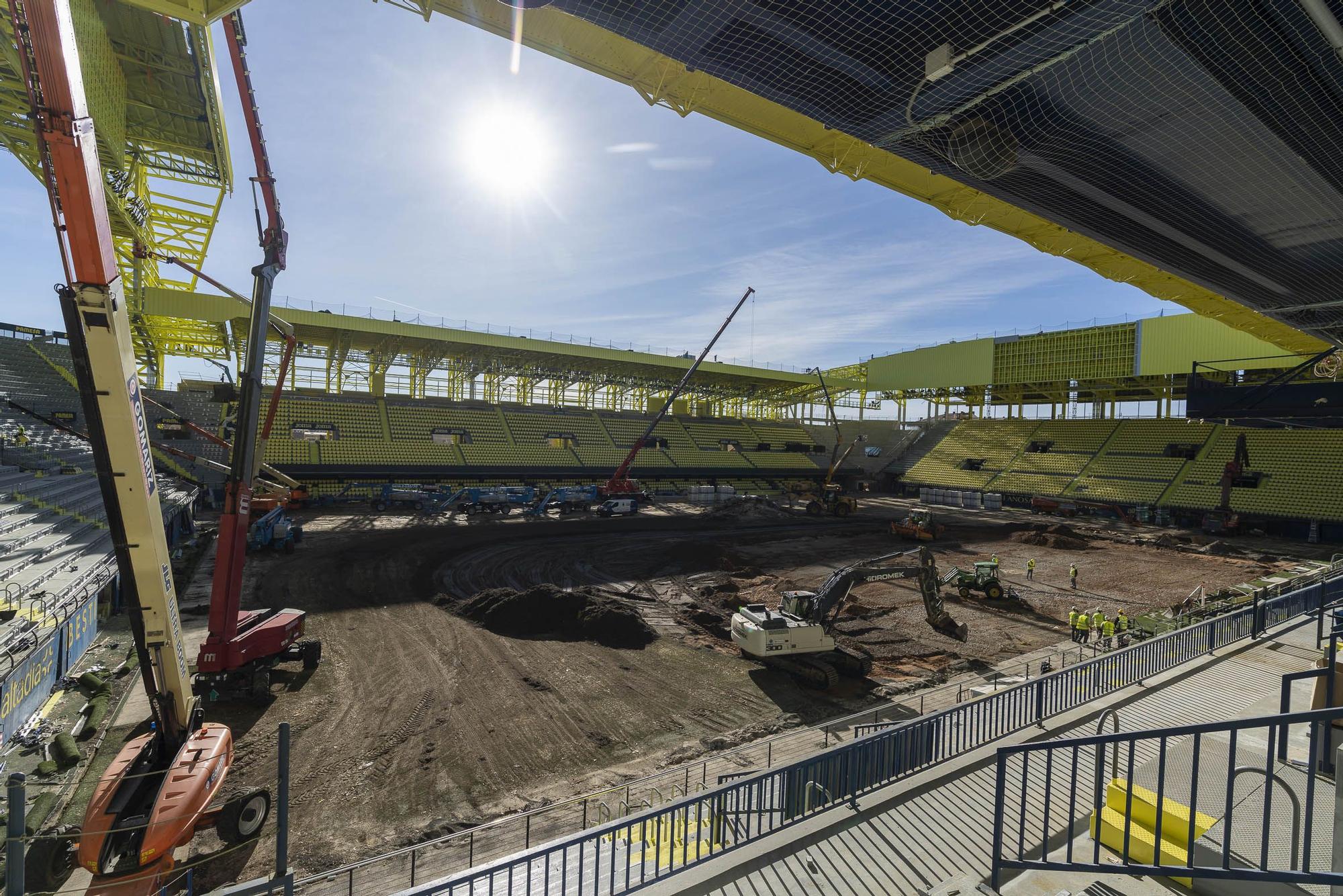 Las obras del estadio van a buen ritmo.