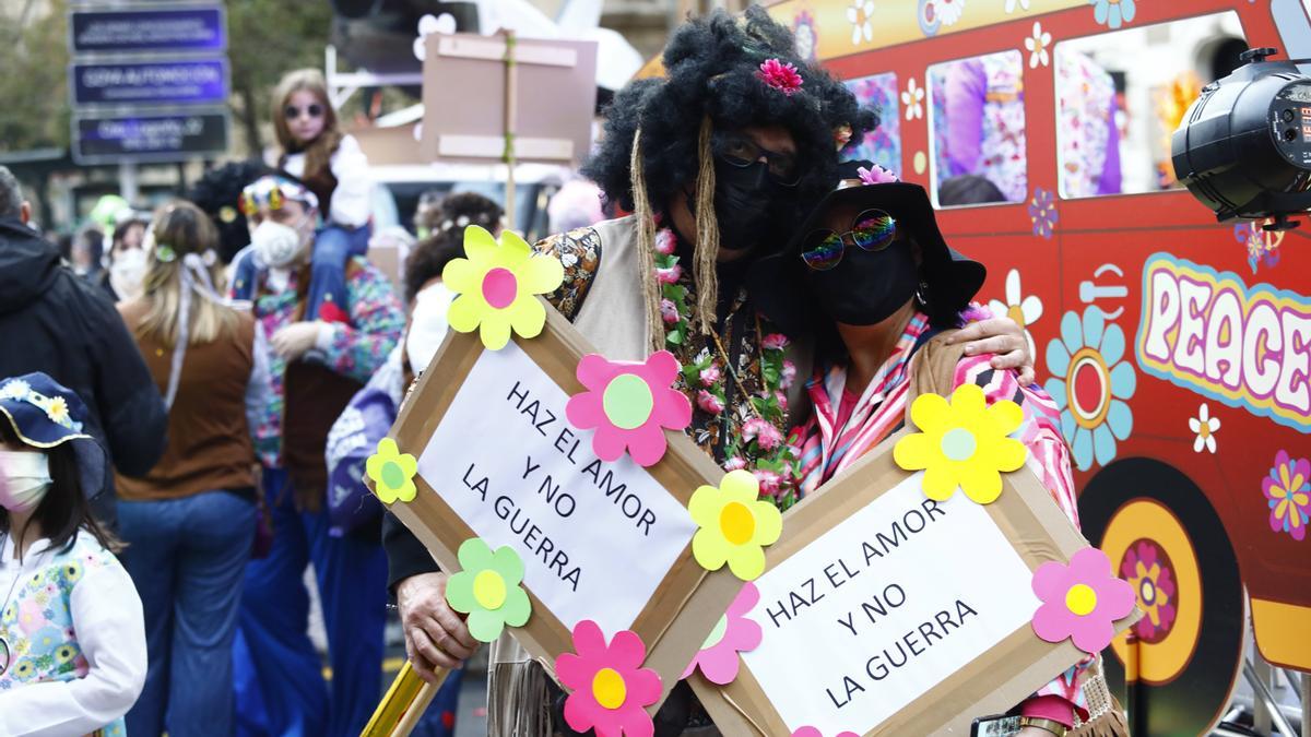 La guerra de Ucrania también se coló en el desfile del carnaval zaragozano.