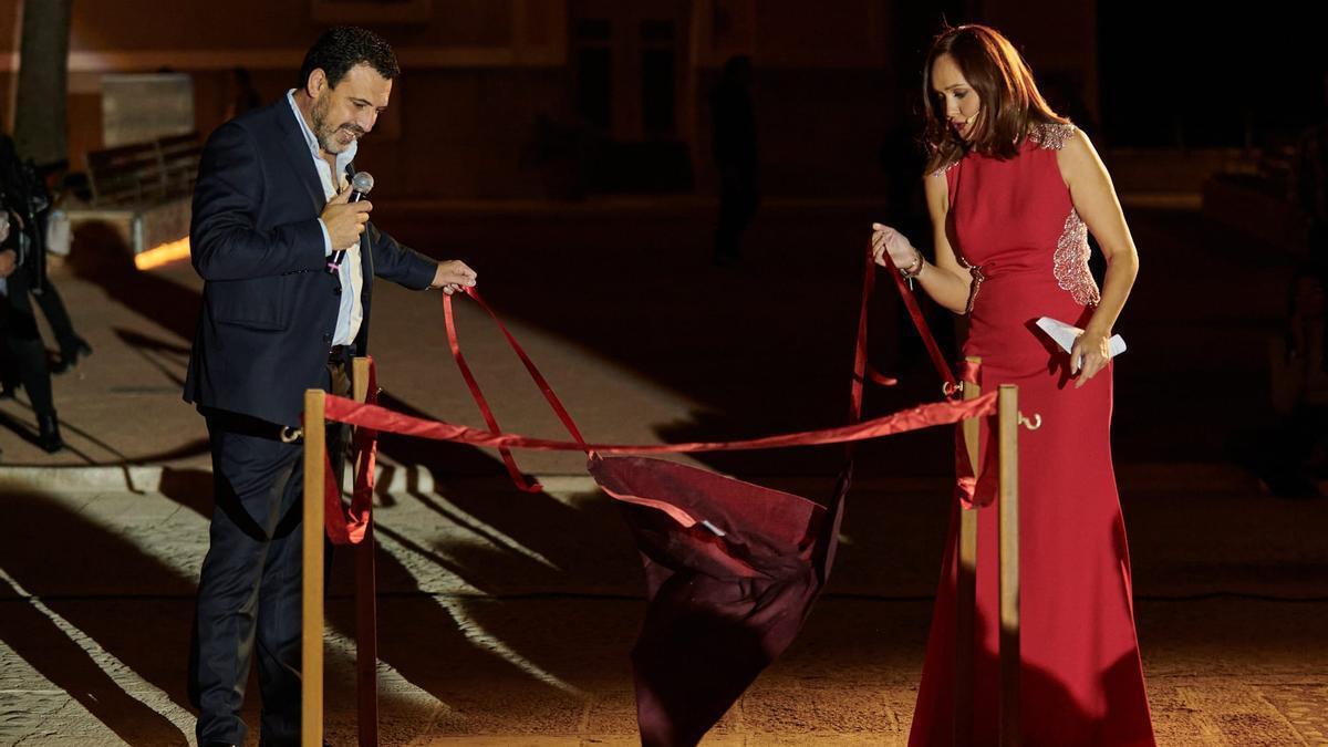 Acto de inauguración tras la remodelación del jardín de la Plaza del Castillo