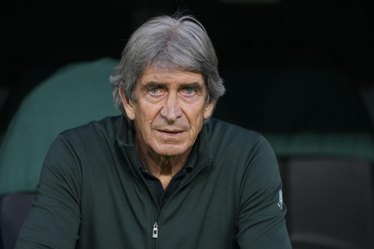 Manuel Pellegrini, durante el Betis-Braga de cuartos de final de Europa League en La Cartuja