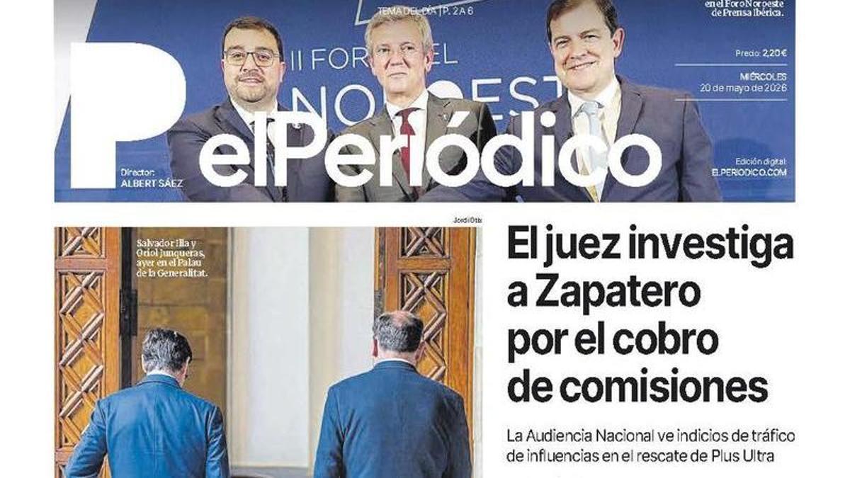 La portada de EL PERIÓDICO del 20 de mayo de 2026