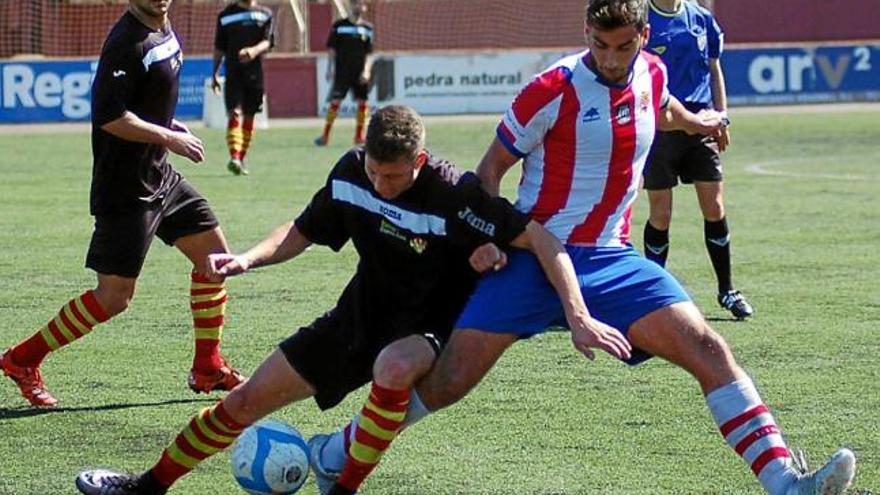 Javi Rebollo va ser l&#039;autor del segon gol del Manresa contra el Tona