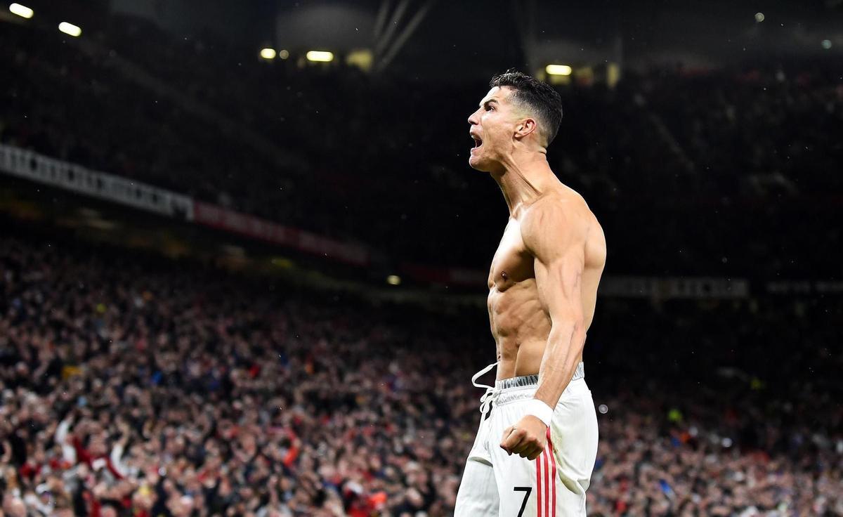 Cristiano Ronaldo celebra su gol al Villarreal