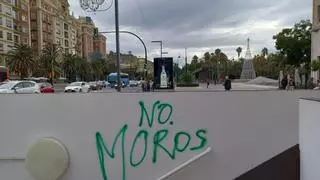 Denuncian una pintada racista en pleno Centro de Málaga