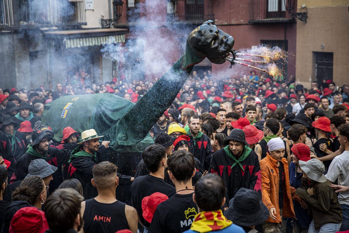El Passacarrers de Patum d'aquest dimecres al vespre, en imatges