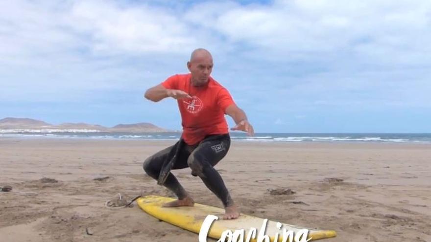 Tim Jones en la playa de Famara.