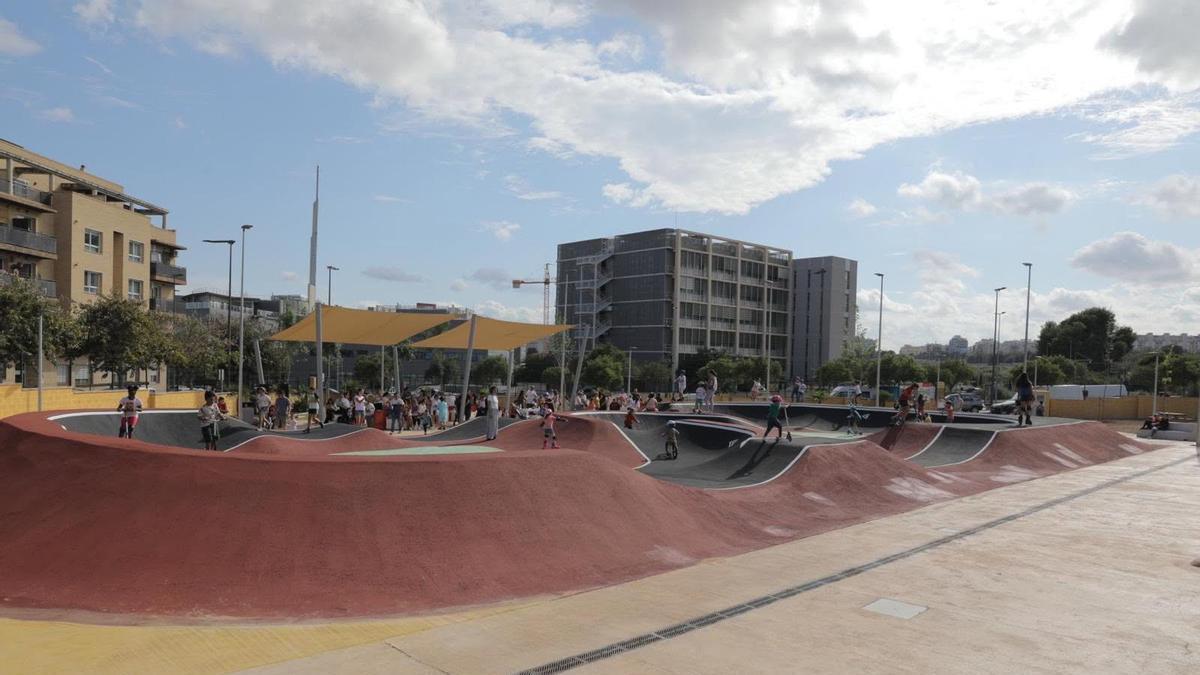 Pump Track del Bovalar, en la zona donde se levantará el nuevo centro cívico.