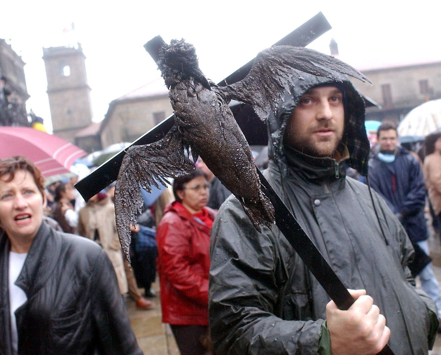 Manifestación histórica de Nunca Máis en Santiago de Compostela.