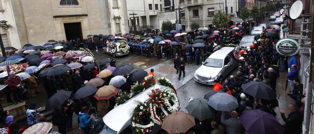 Funeral por Eloy Palacio, bombero fallecido en Oviedo