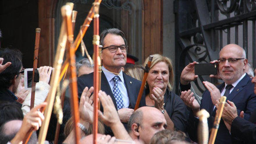 El president de la Generalitat en funcions, Artur Mas, a la sortida del TSJC