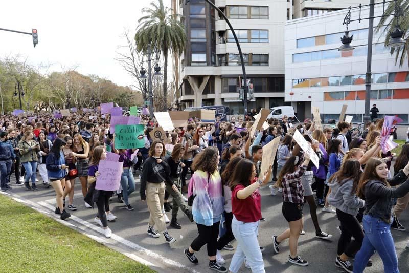 Manifestación de los estudiantes en Valencia contra el pin parental