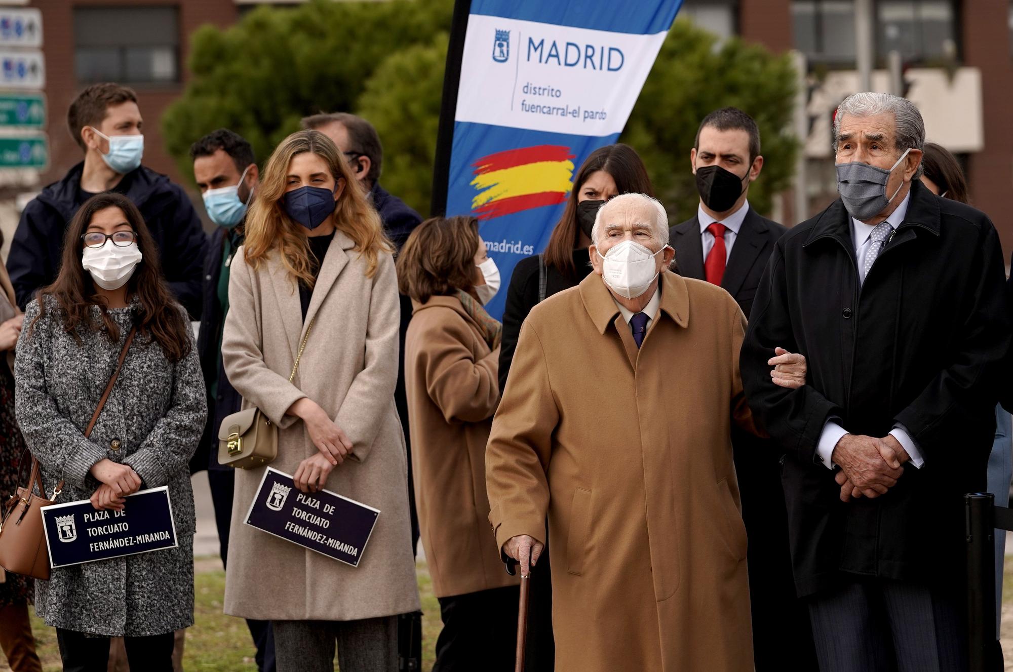 Homenaje en Madrid a Torcuato Fernández-Miranda con la concesión de una plaza en Fuencarral