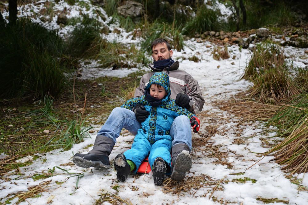 La nieve cubre las montañas de la Serra de Tramuntana