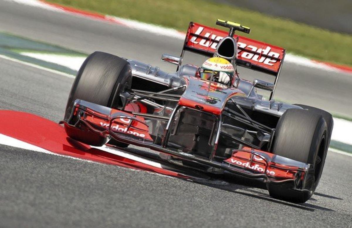 Lewis Hamilton, aquest dissabte en els entrenaments de Montmeló. Lewis Hamilton, aquest dissabte en els entrenaments de Montmeló.