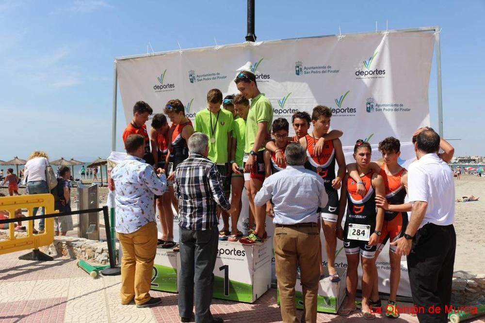 Final de triatlón de deporte escolar