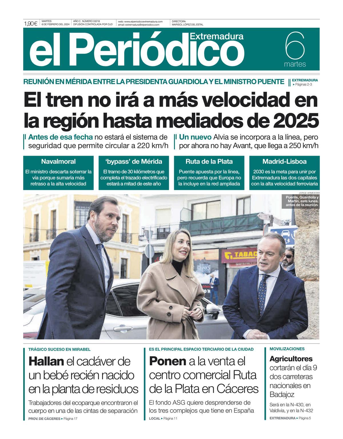 Consulta la portada correspondiente al día 6 de febrero de 2024