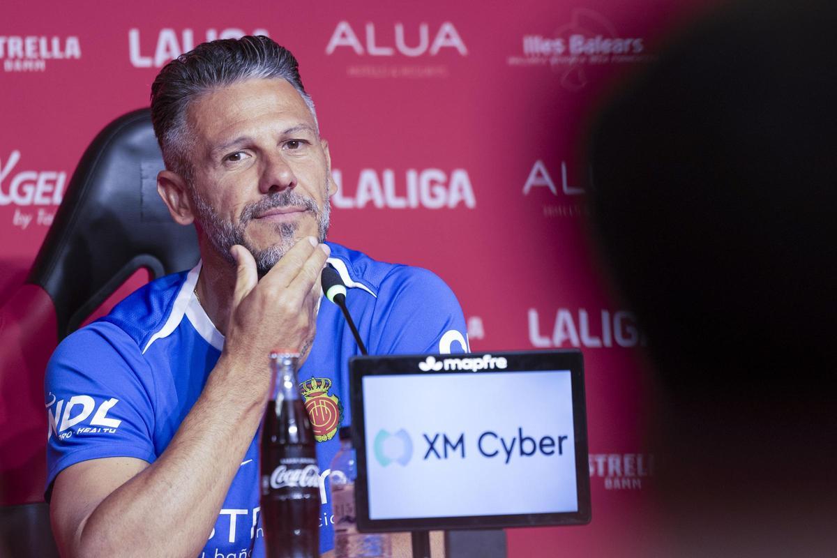 Demichelis, en rueda de prensa.