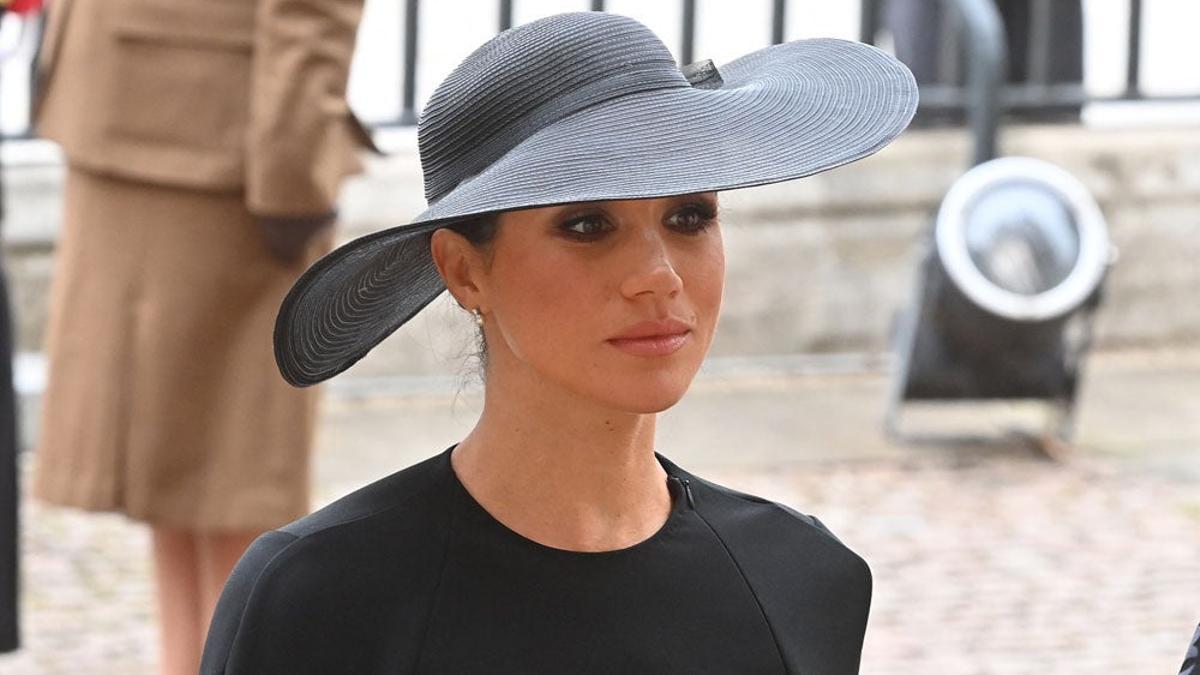 Meghan Markle, con pamela en el funeral